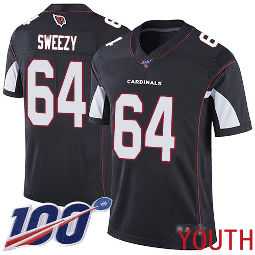 Arizona Cardinals Limited Black Youth J.R. Sweezy Alternate Jersey NFL Football 64 100th Season Vapor Untouchable